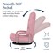 Best Choice Products 360-Degree Swivel Gaming Floor Chair w/ Armrest Handles, Foldable Adjustable Back